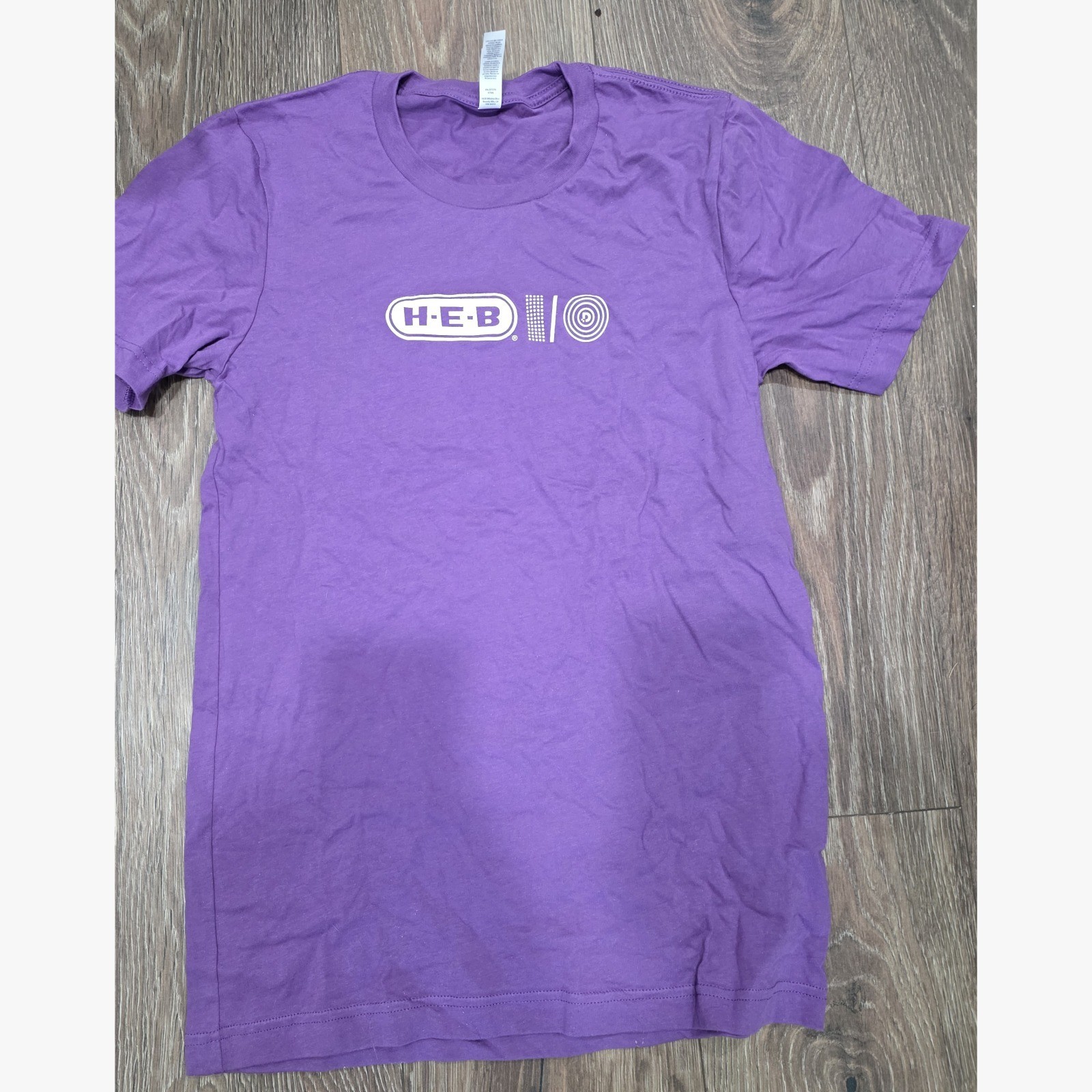 HEB Digital Purple T Shirt Womens Size S Bella Canvas Texas Grocery Employee Tee