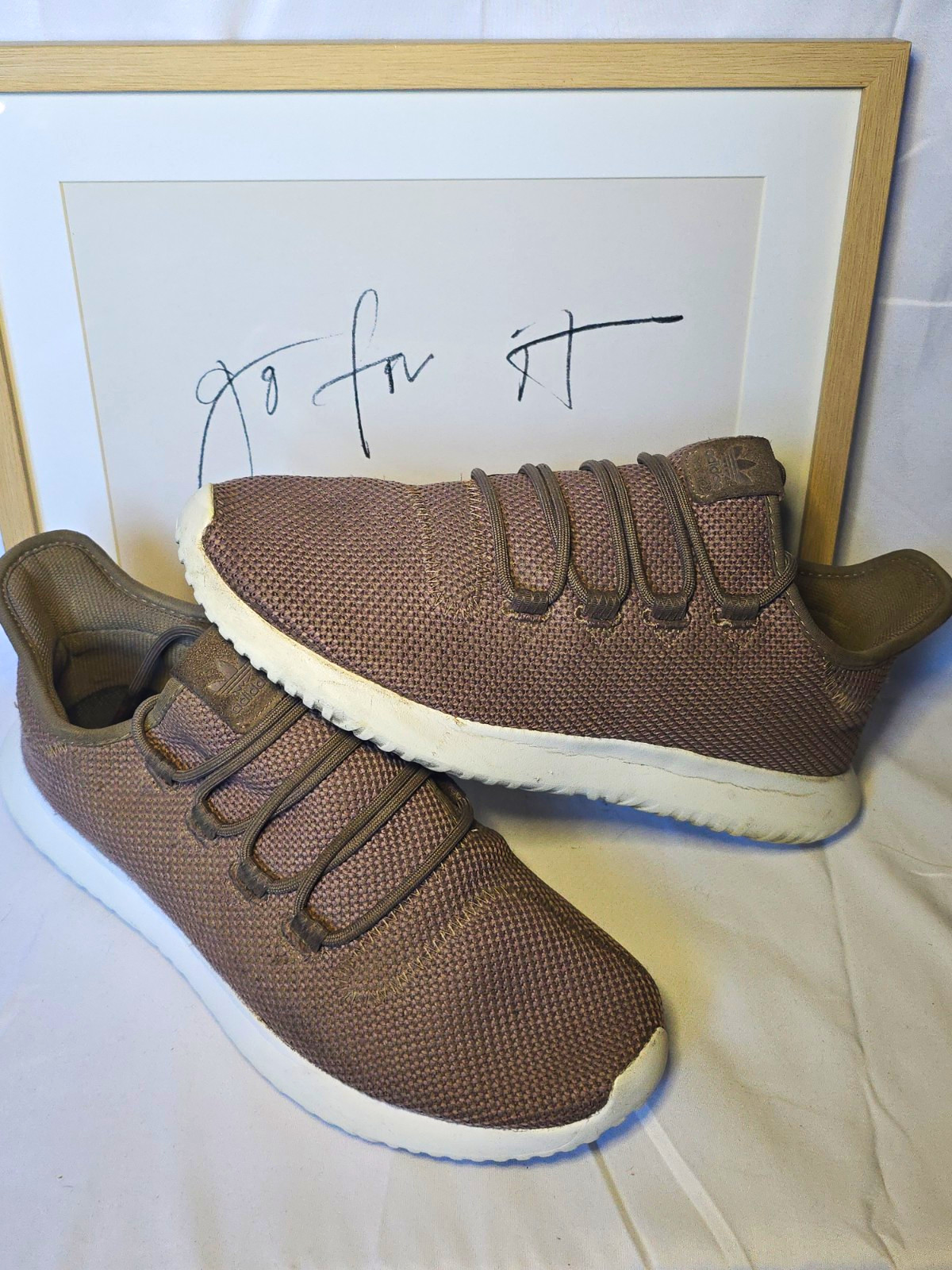 Adidas Tubular Shadow Trace Brown Low Top Lace Up Sneakers Men\'s 10.5 AC7796