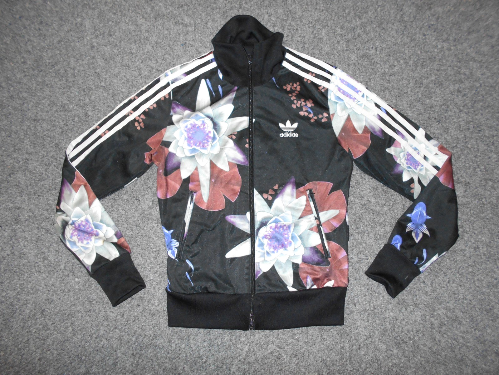 2014 ADIDAS AC2130 FLORAL ROSES WOMENS XS FIREBIRD TRACK JACKET               