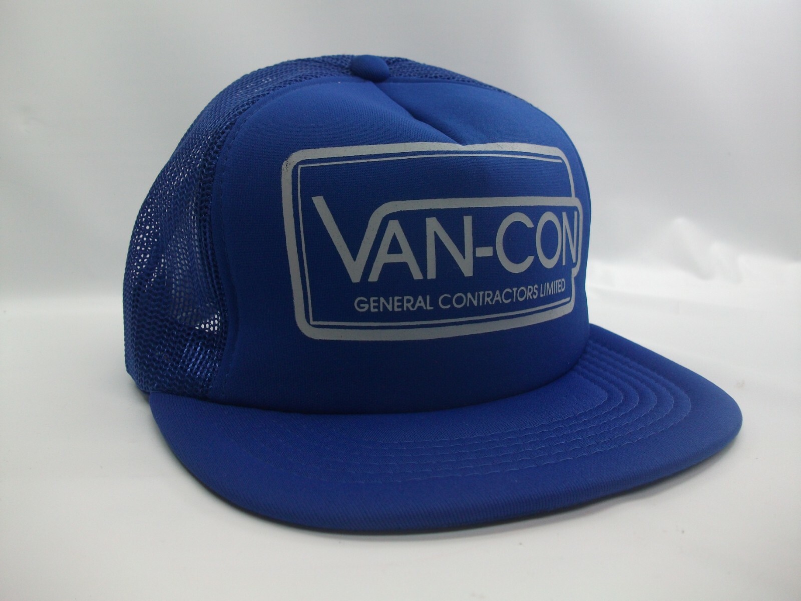 Van Con General Contractors Hat Vintage Blue Snapback Trucker Cap
