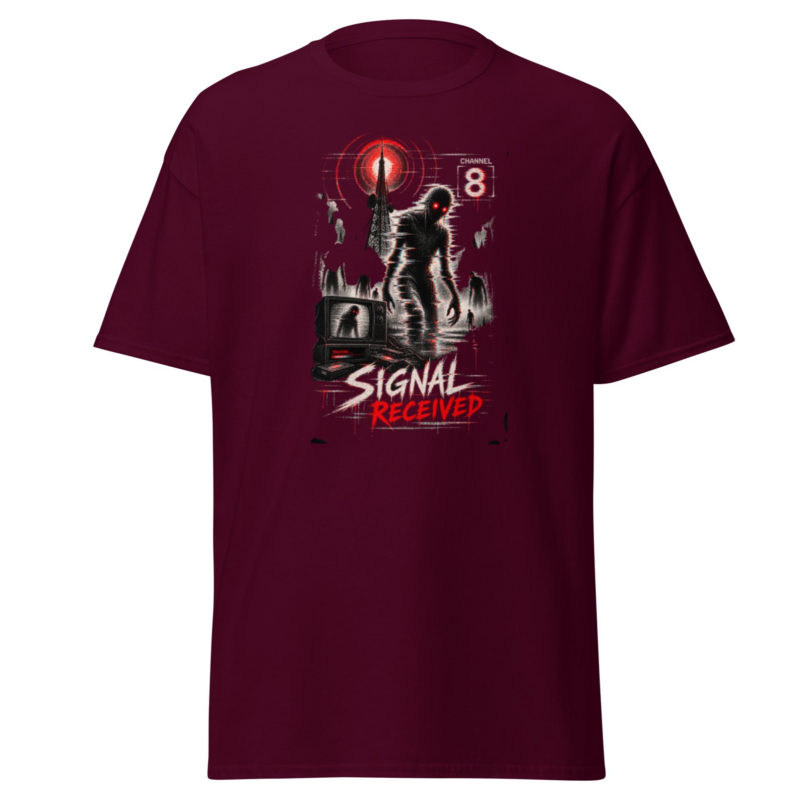 Analog Horror T Shirt Signal Received VHS Horror Creepy TV Broadcast