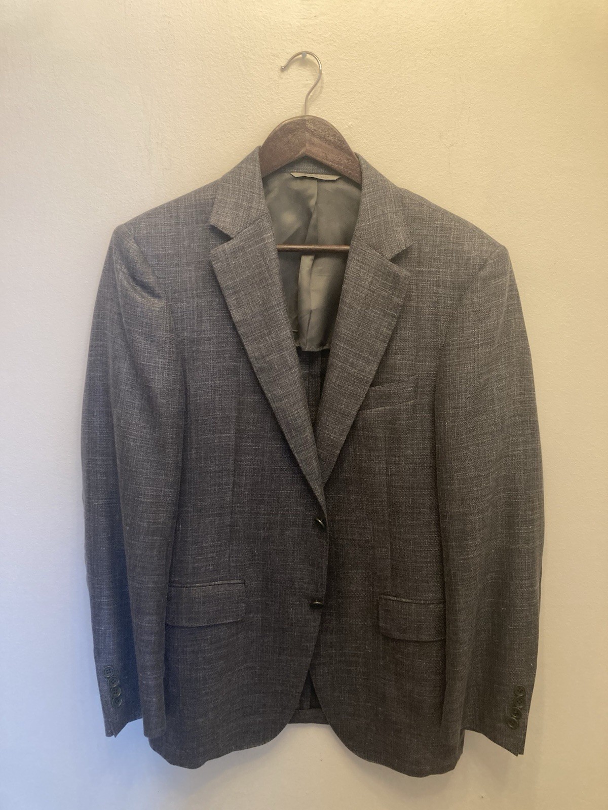Canali Men\'s Kei Wool Silk Linen Blend Sport Coat Made in Italy Size 38R 