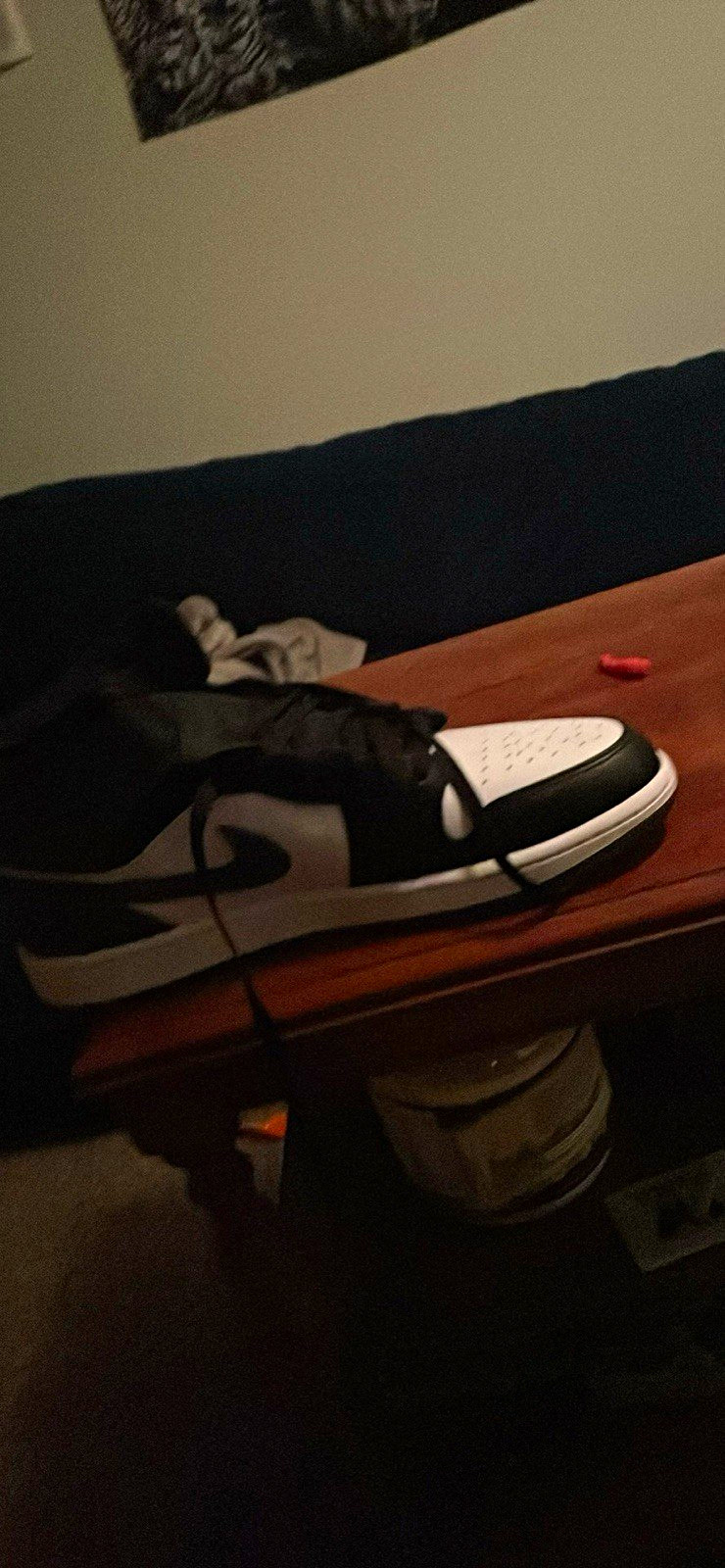 Nike Air Jordan 1 Men’s Low Top Lace-Up Sneakers Black/White Colorblock