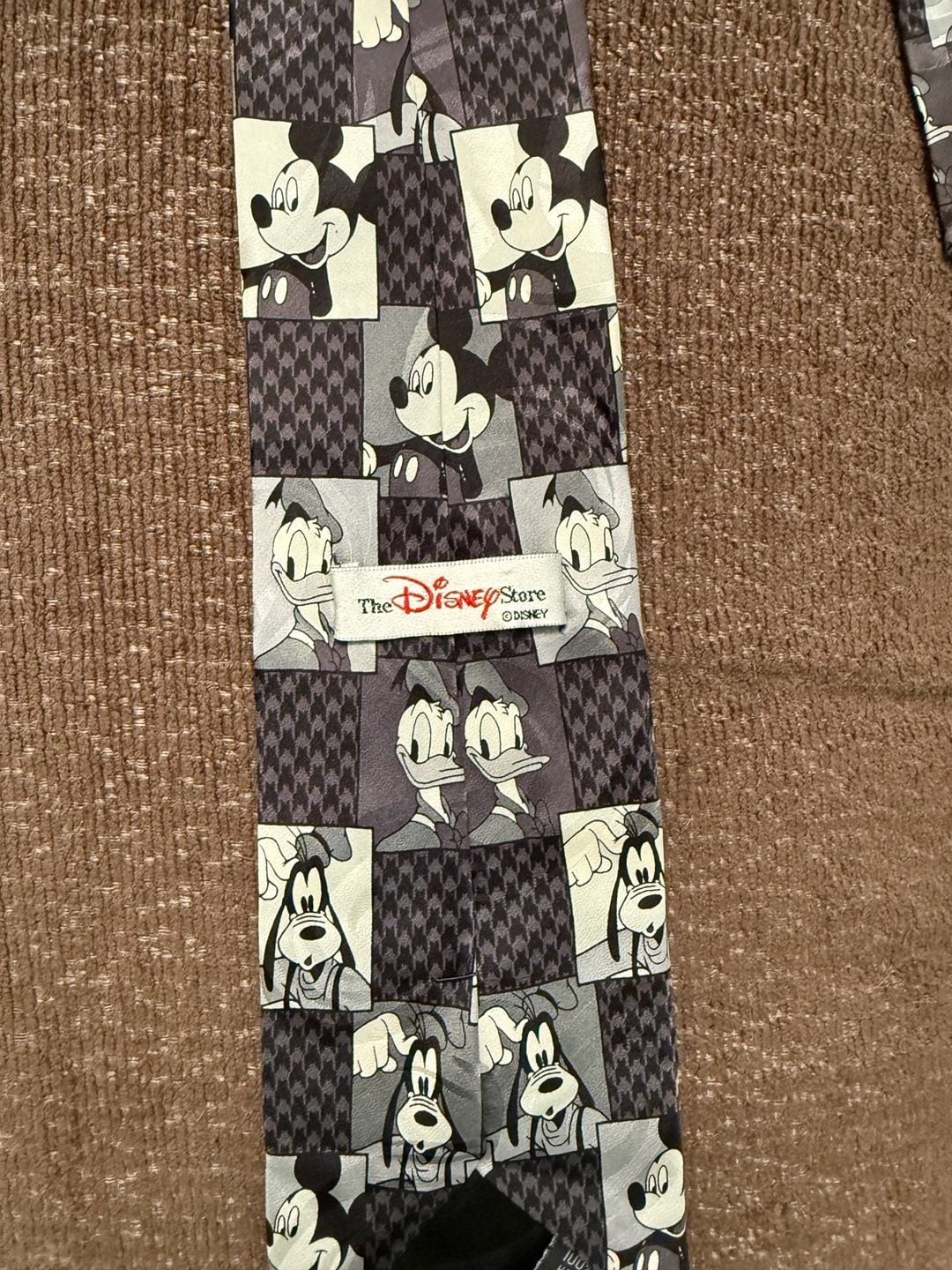 The Disney Store Mickey Mouse Donald Duck Goofy Silk Necktie