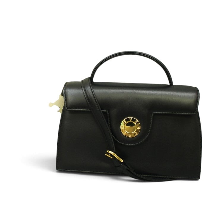Givenchy Vintage Black Leather Handbag -gold hardware