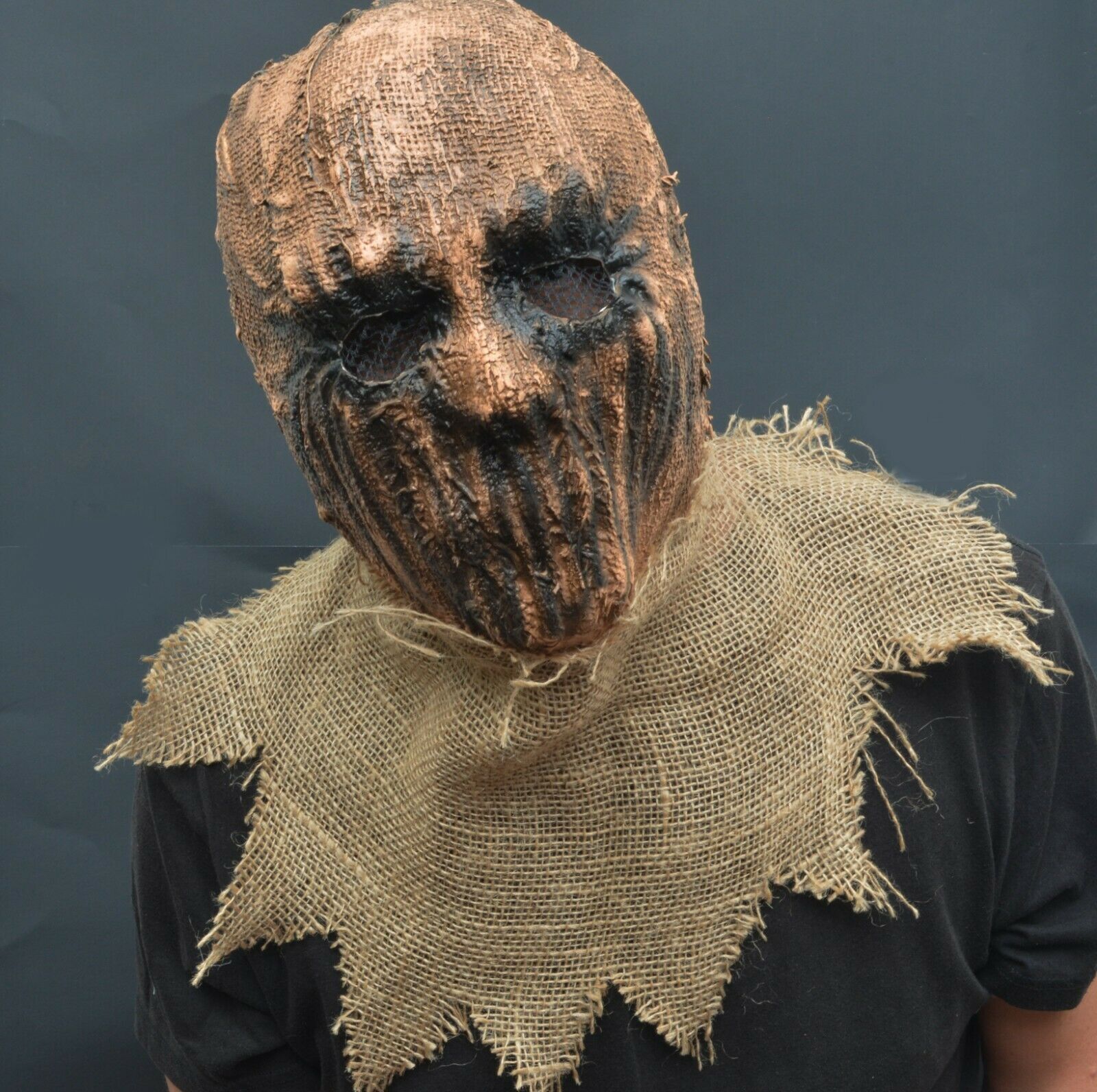 Halloween Scarecrow Mask Costume Latex Realistic Mask Scary Adult Men\'s