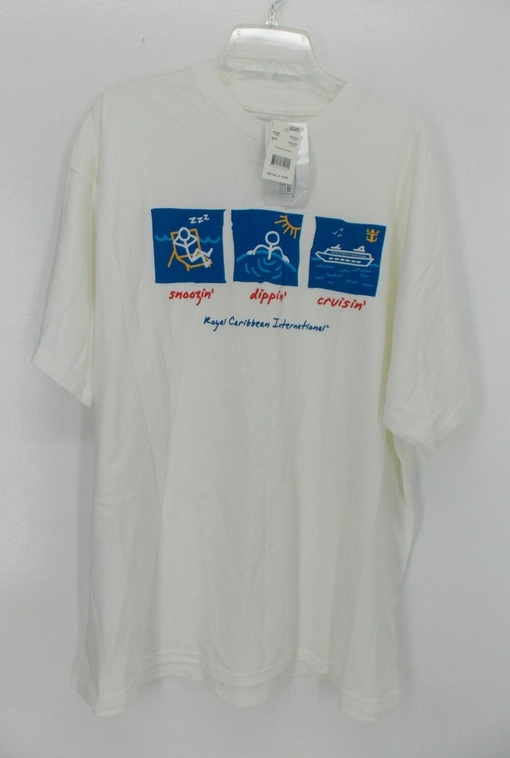 NWT Royal Caribbean Cruise Line T Shirt Size 2XL Snoozin Dippin Cruisin Unisex 
