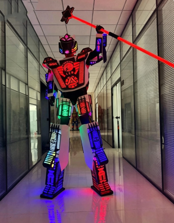 2026 Newest Wearable Robot Armor LED Mech Suit Party Stage Performance Halloween