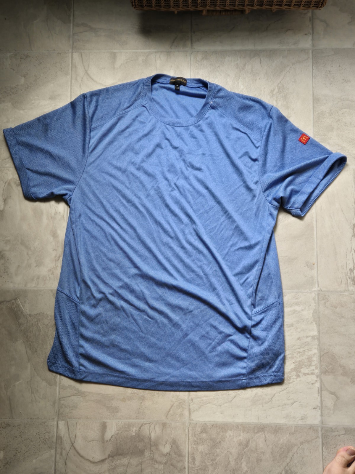 McDonald’s Apparel Collection Work Uniform Blue Short Sleeve T-Shirt Mens Large
