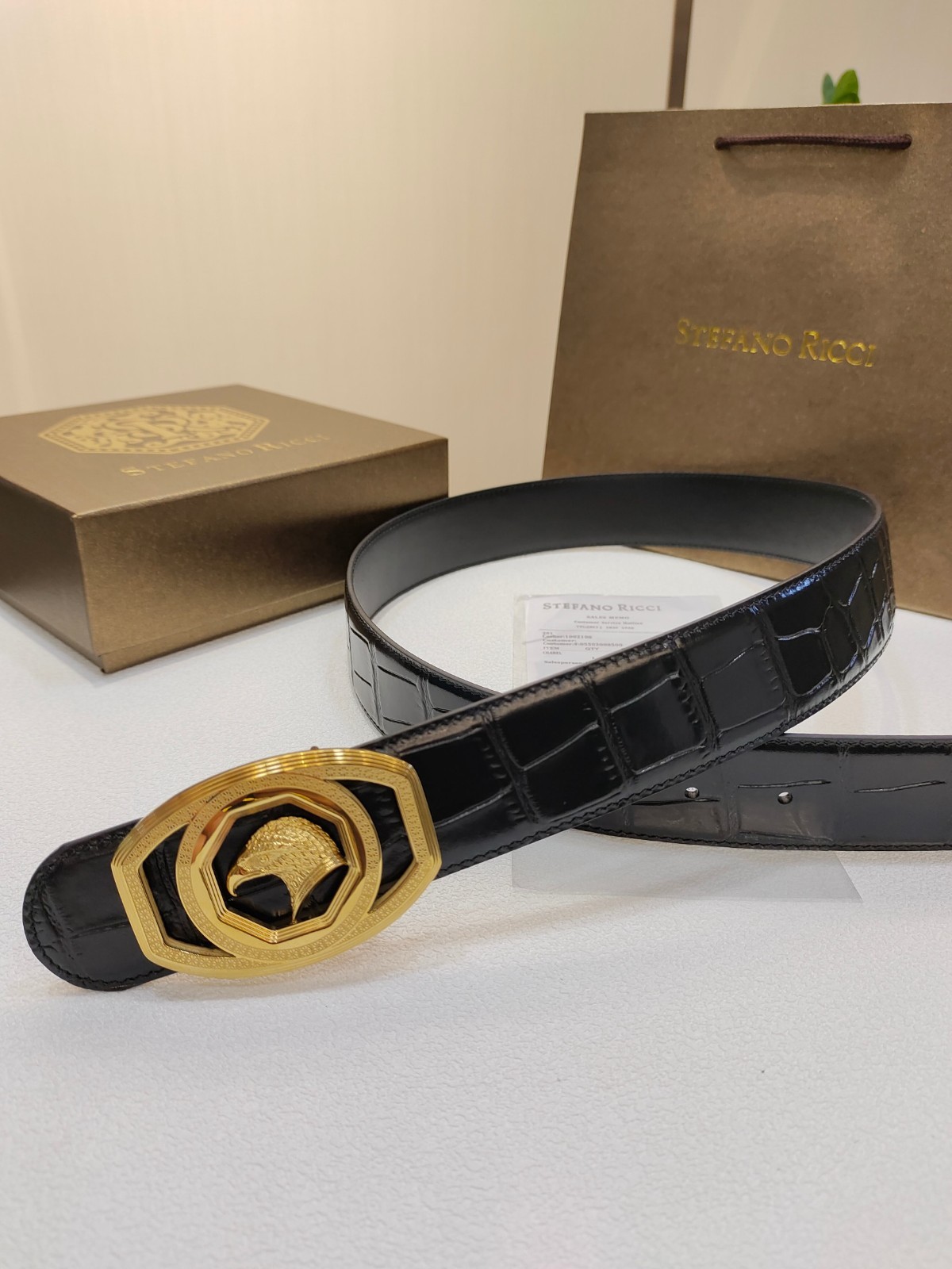 Authentic Stefano Ricci belt width 3.8cm/1.5inch