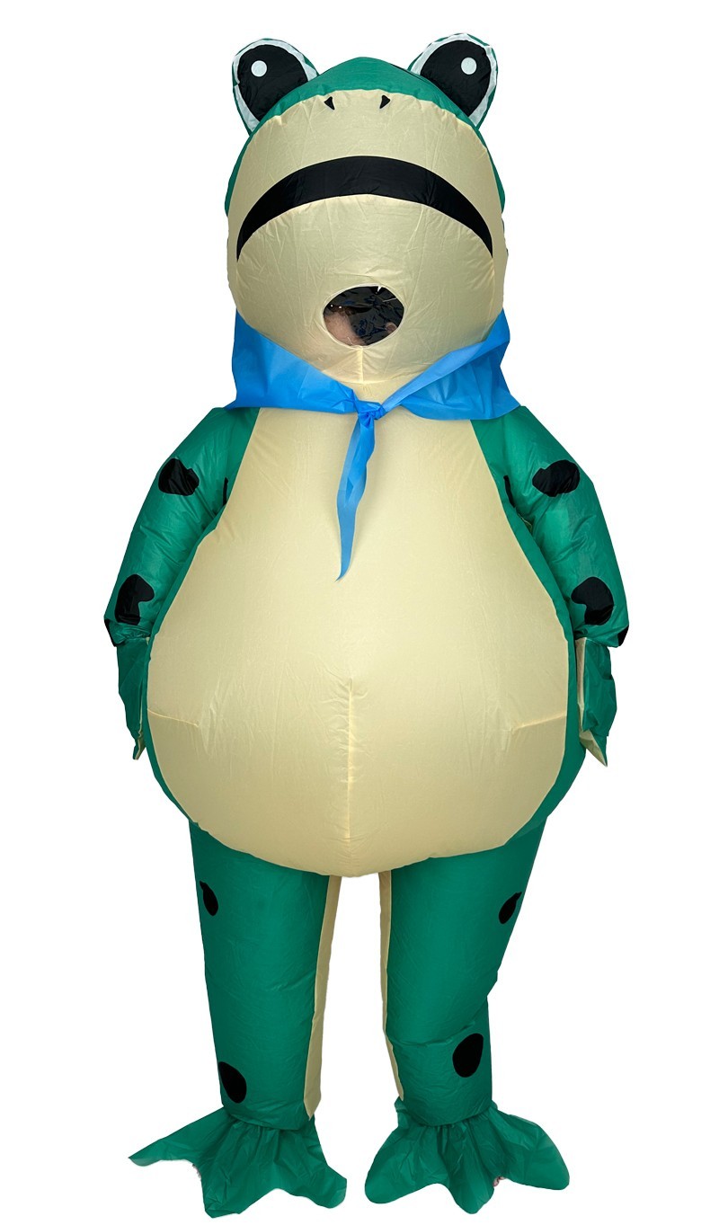 7\' Green Frog Inflatable Costume Adult for Halloween Cosplay Party Fancy Dress