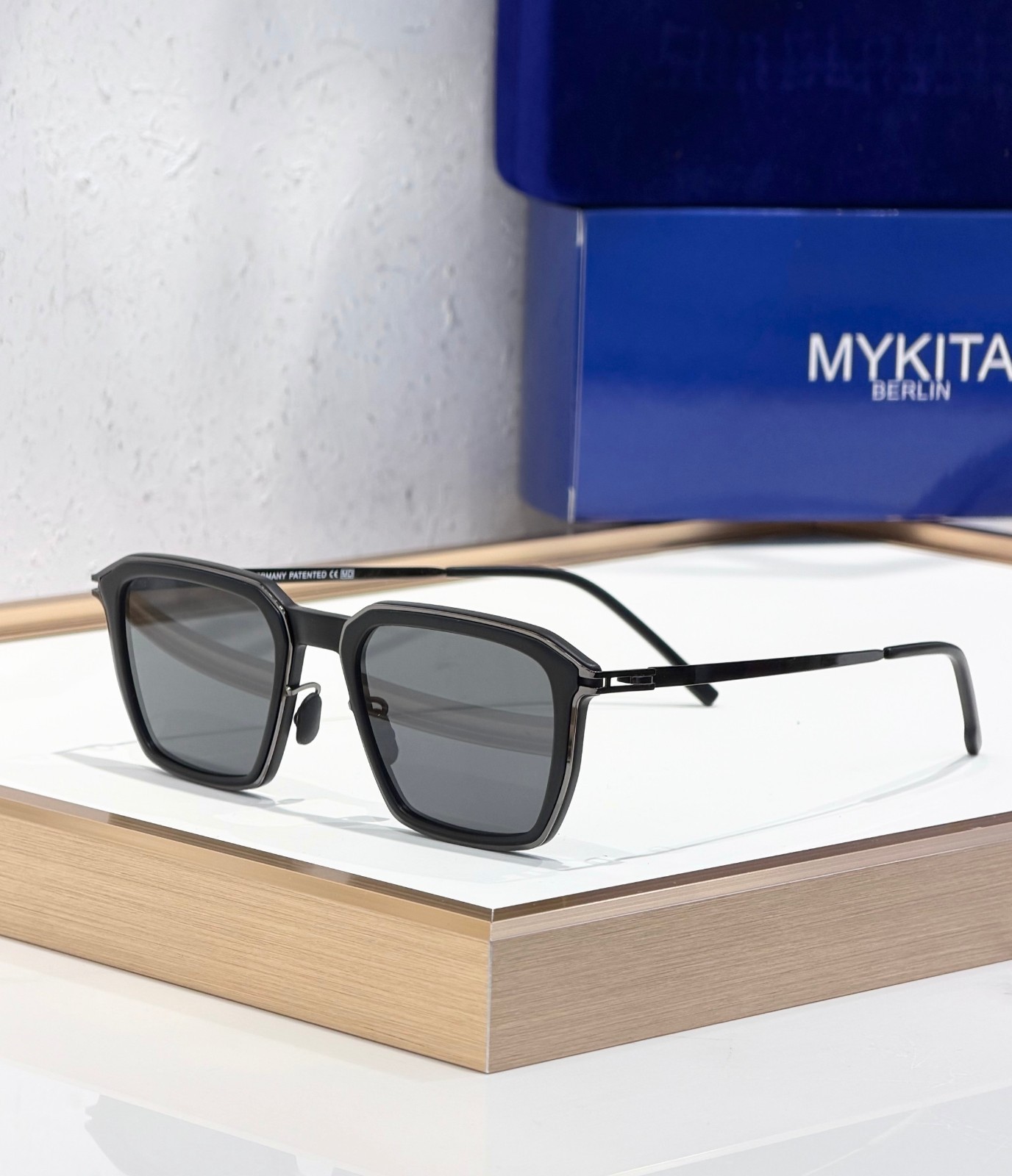 MYKITA EMBERS Sunglasses Matte Black Frame Dark Gray Lens 48-21-140