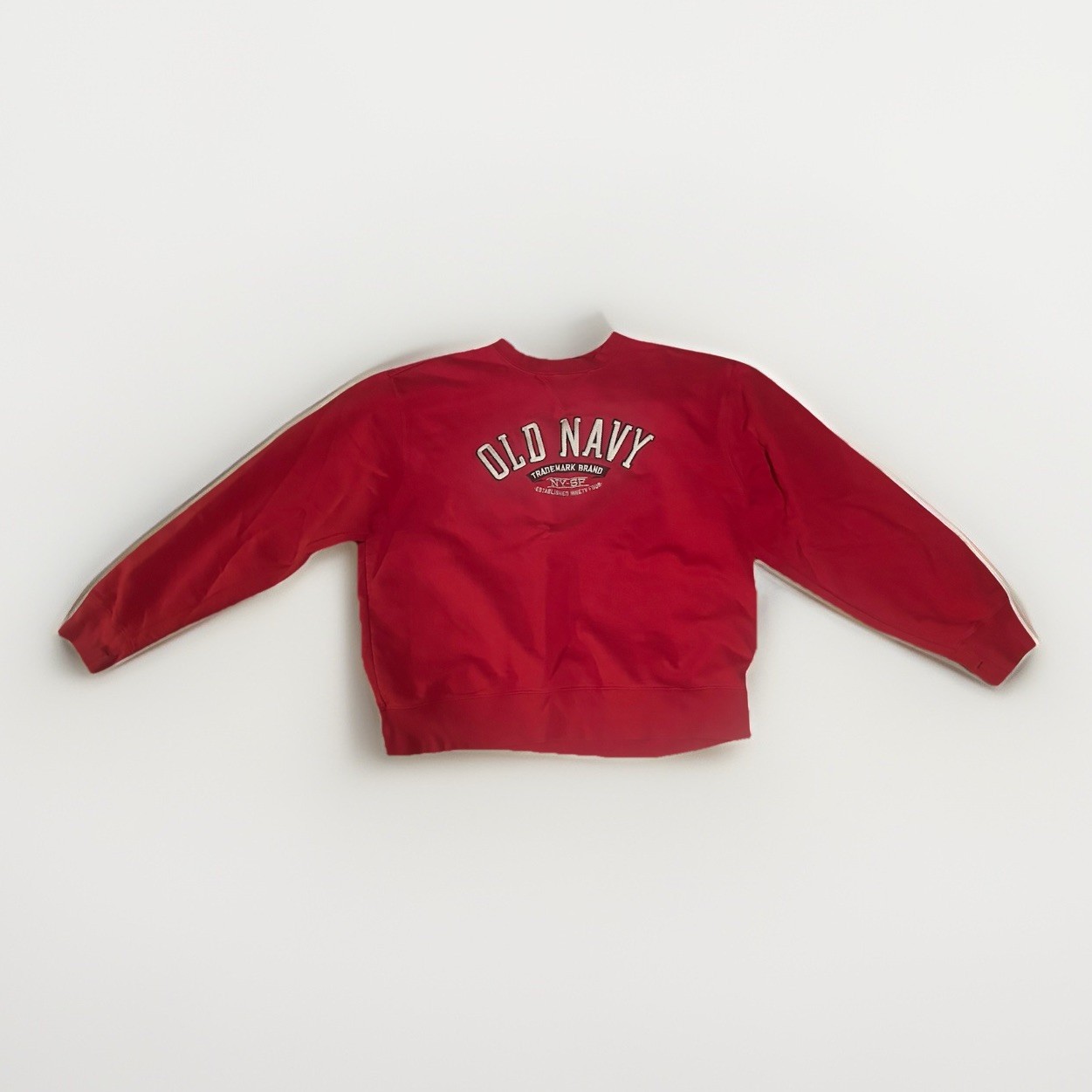 Vintage Old Navy Sweater For Men, Red With Vintage Embroidery Design