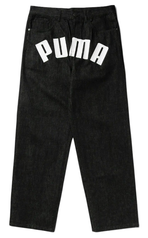 PUMA x Asap A$AP Rocky  Printed Denim Pants Black Jeans 633396 01 Men\'s Size 32