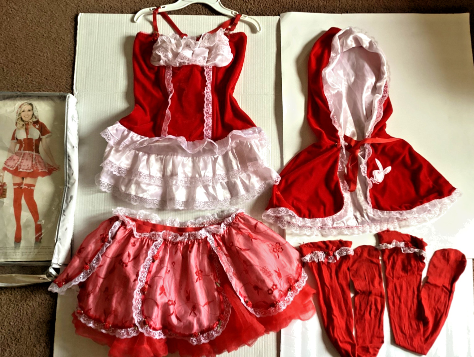 Vintage  Official Playboy Costume Collection Y2K  Little Red Vixen  MEDIUM READ