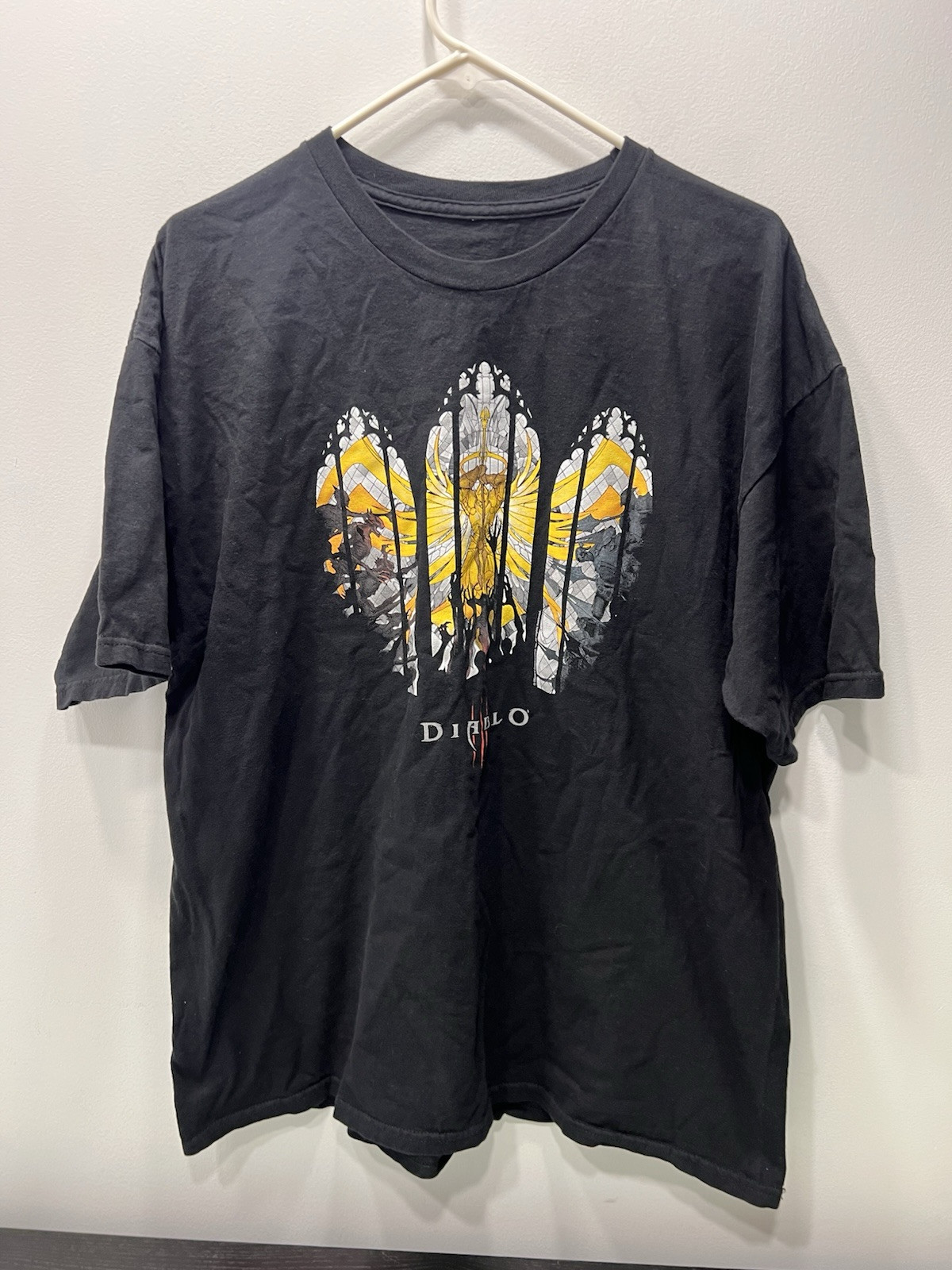 Diablo 3 Blizzard Development Team 2012 Tyrael Stained Glass T Shirt Rare XL