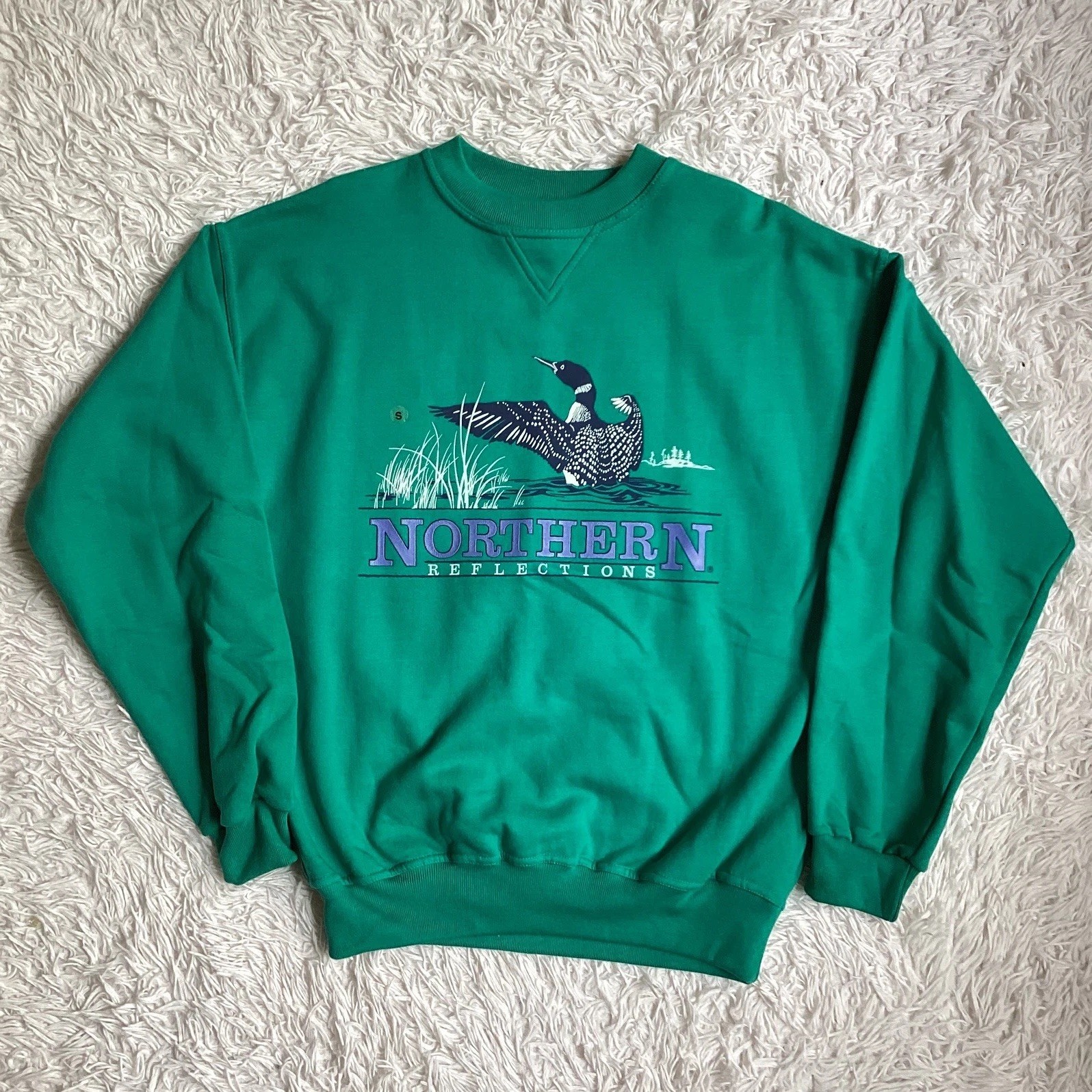 NWT Vintage Northern Reflections Women’s Small Sweatshirt 90s Loon Nature  