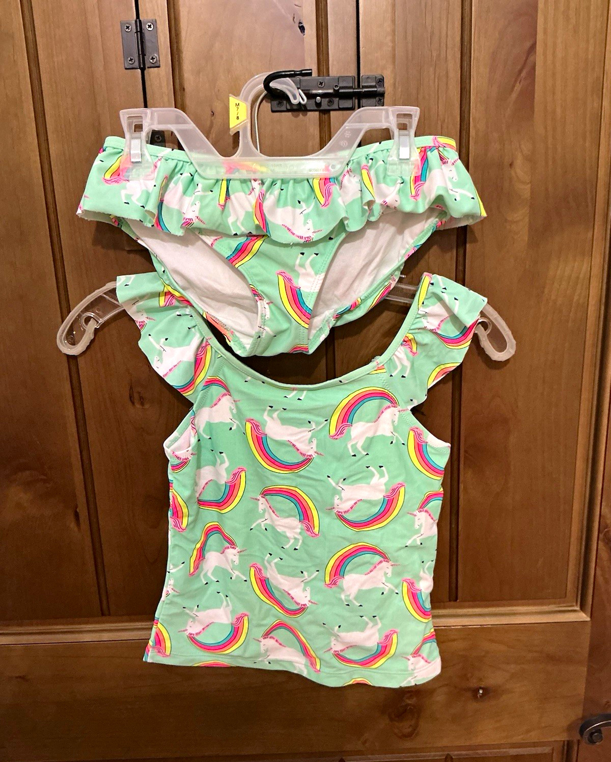 Carter\'s Girls Size 8 - 2-Piece Swim Set Tank Top Bikini Bottom Unicorn Rainbow