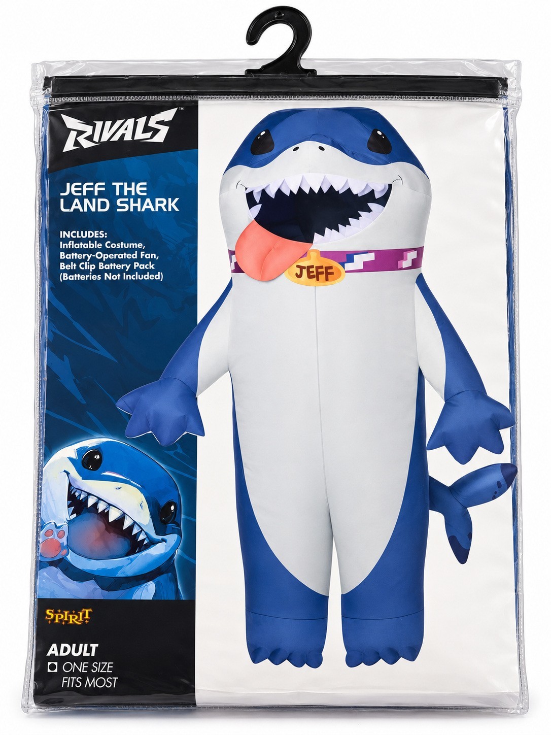 Spirit Halloween Jeff The Land Shark Adult Inflatable Costume One Size Marvel