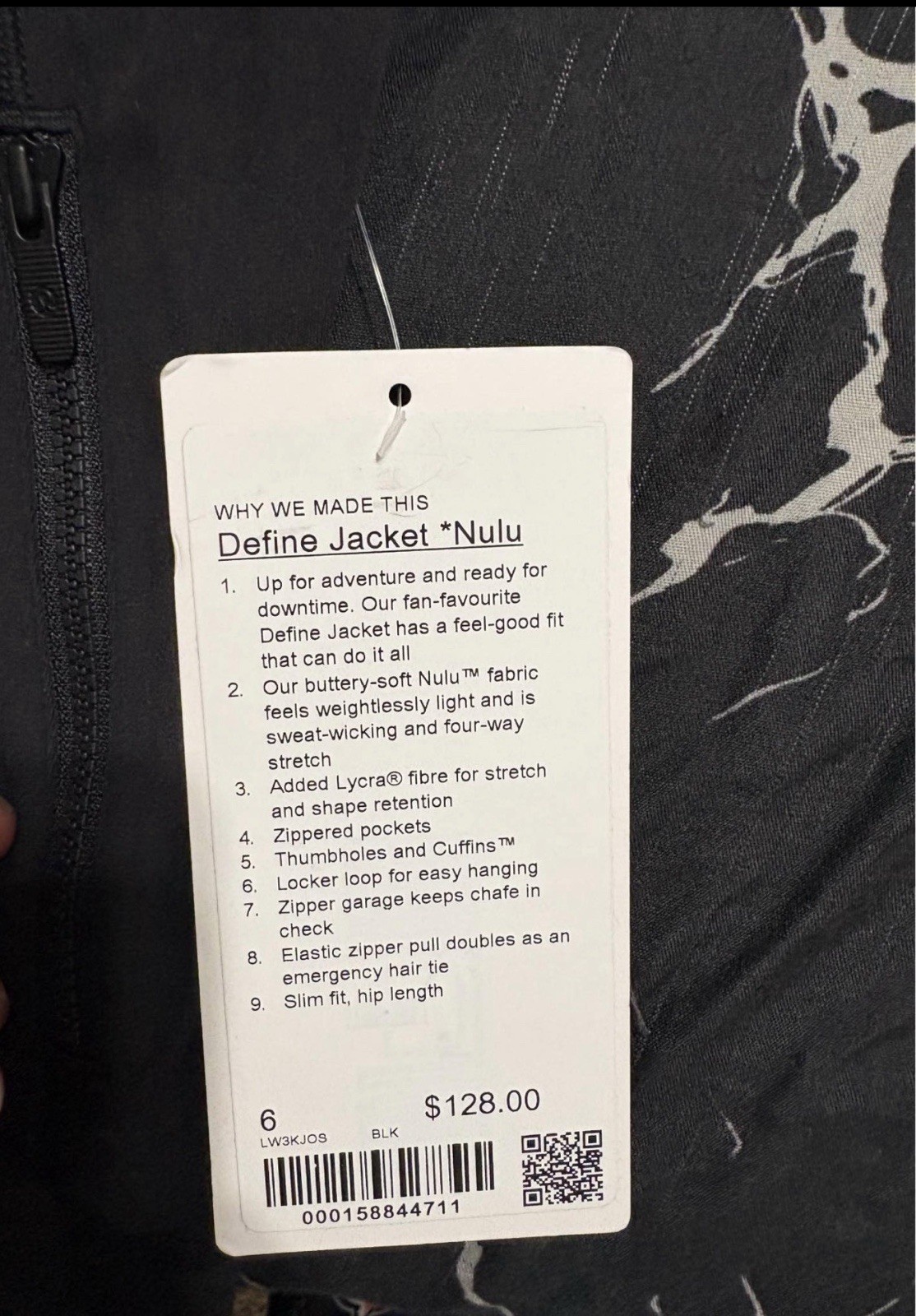 lululemon Define Jacket Nulu Full Zip + Leggings Set, Black, Women’s 6