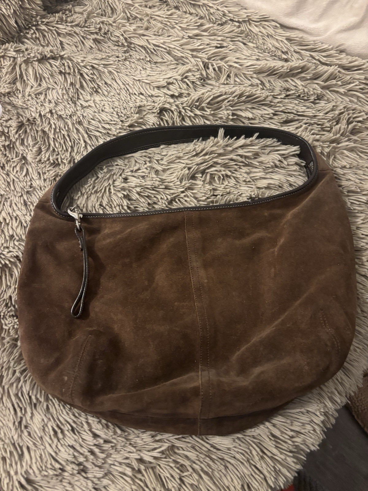 Coach Vintage Y2K Hobo Suede Brown Medium Shoulder Bag E3K- 9222