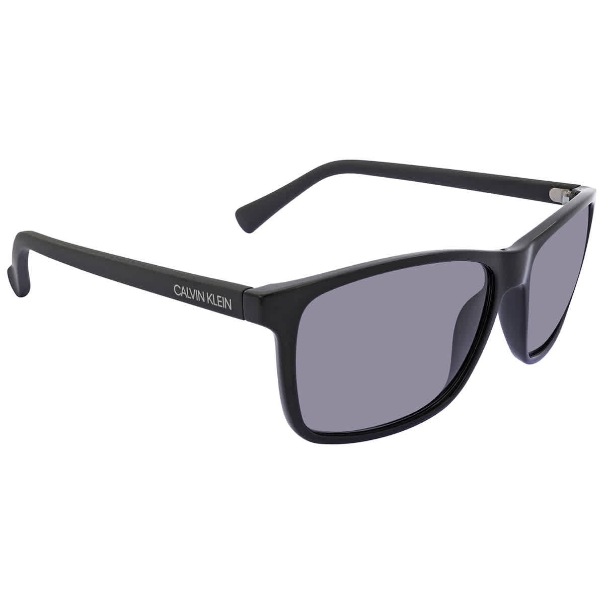 Calvin Klein Grey Rectangular Men\'s Sunglasses CK19568S 001 58 CK19568S 001 58