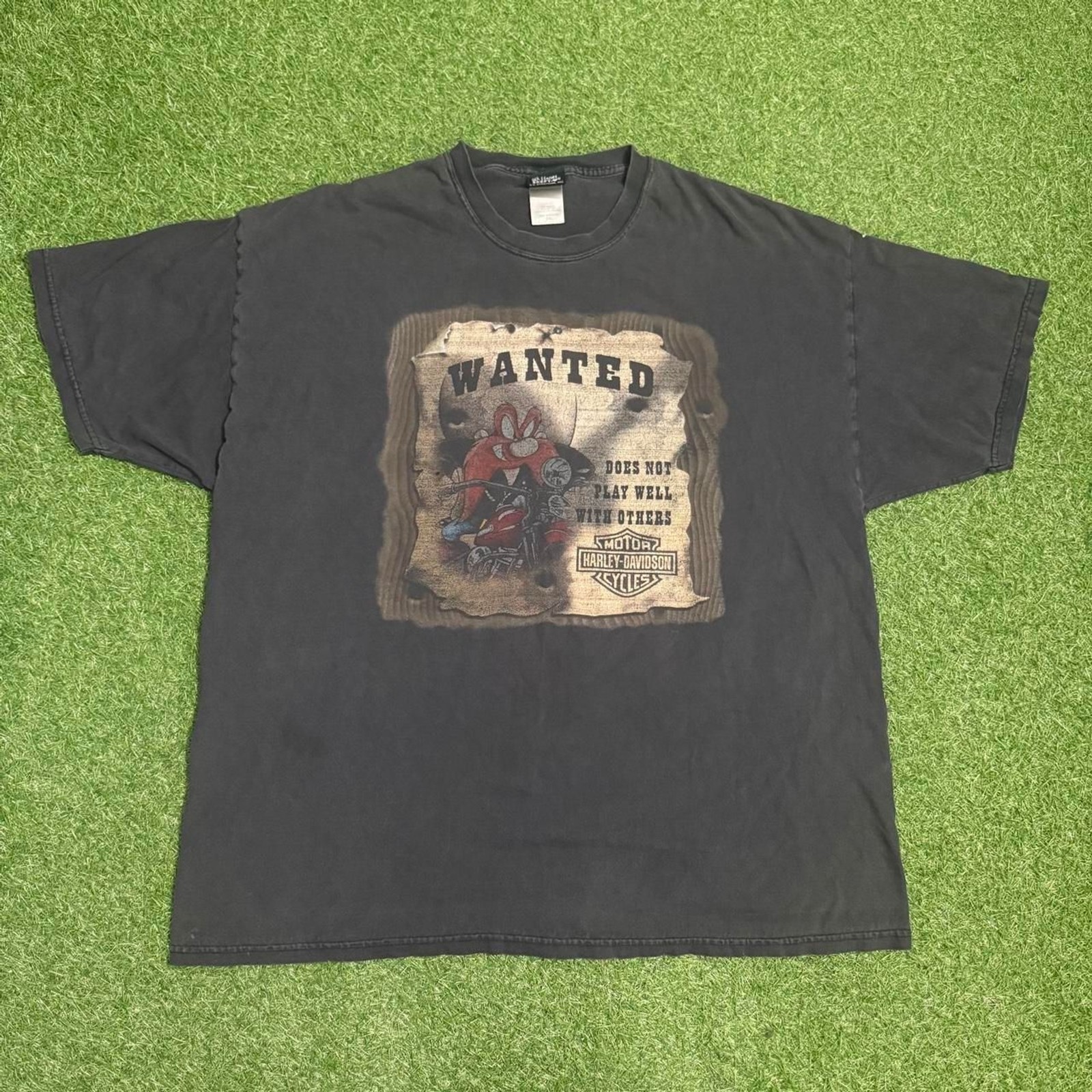 Harley-davidson Men\'s Black and Grey T-shirt