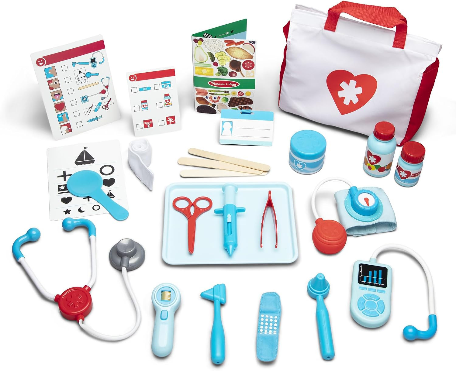 Melissa & Doug Get Well Doctor Kit, 25-Piece Toddler Doctor Play Set for Ages 3+