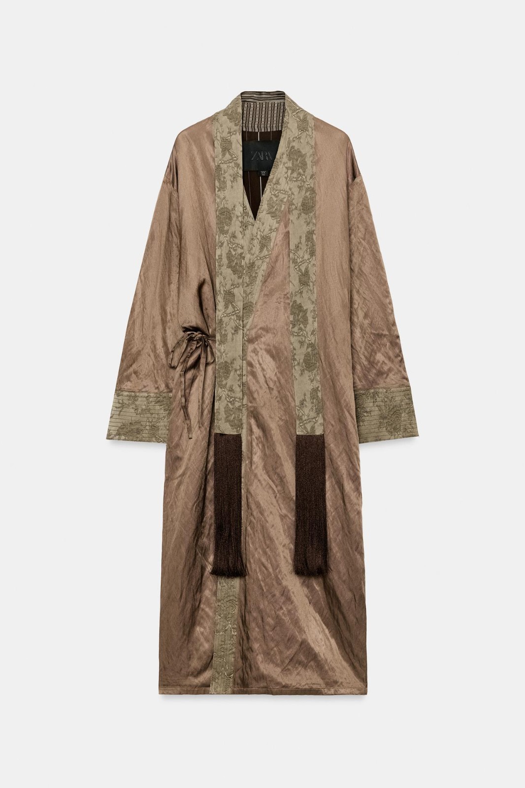 ZARA ZW COLLECTION JACQUARD SCARF KIMONO NWT M