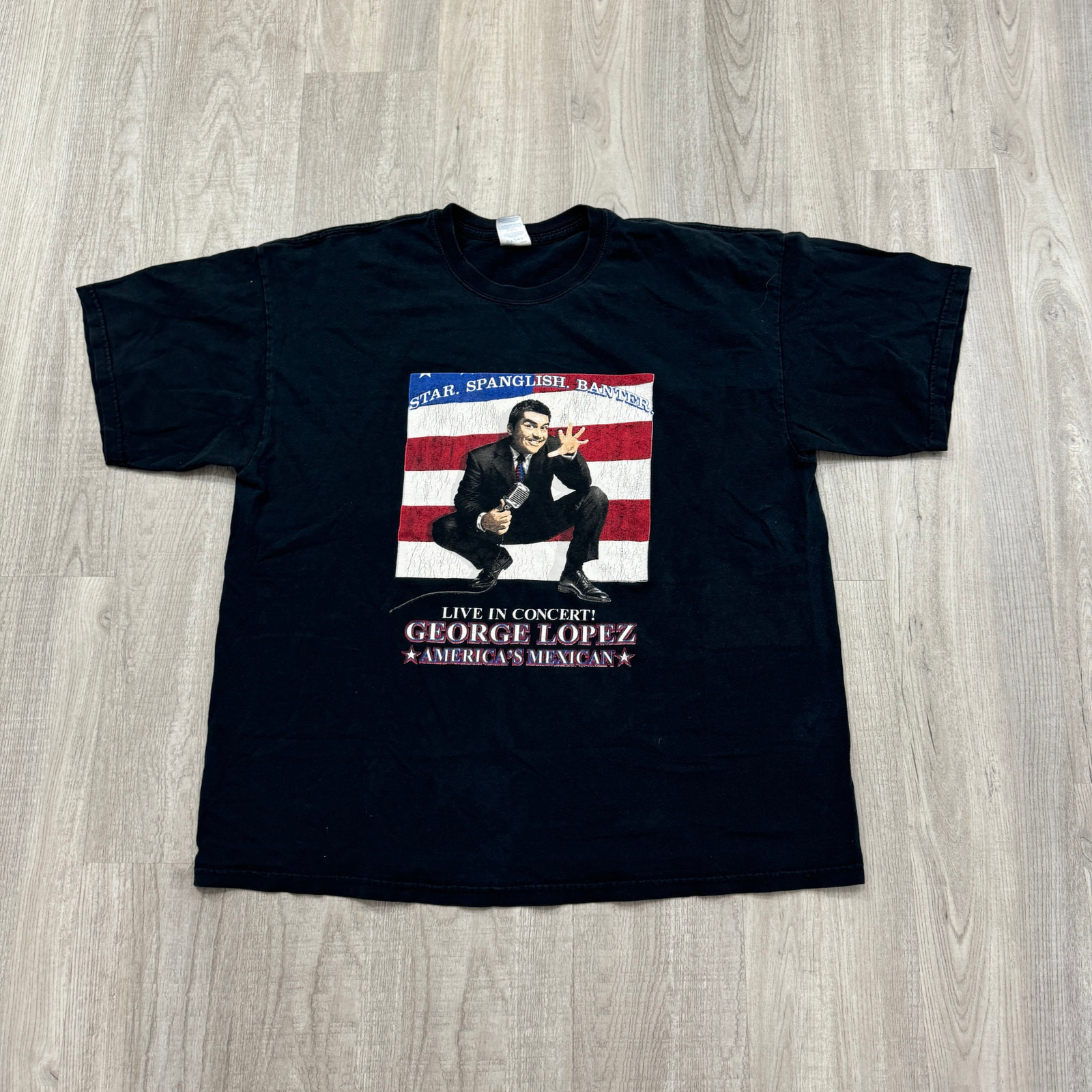 Vintage George Lopez Shirt Men\'s XL 2008 Black America\'s Mexican Comedian Tour