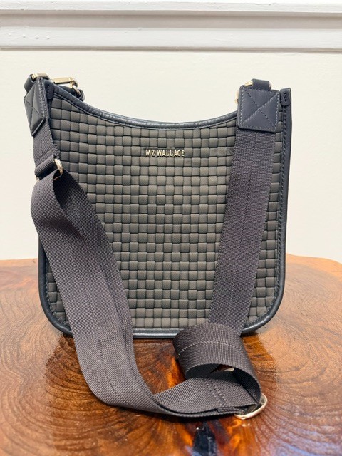 NWT MZ Wallace Woven Box Crossbody bag,  Charcoal Grey