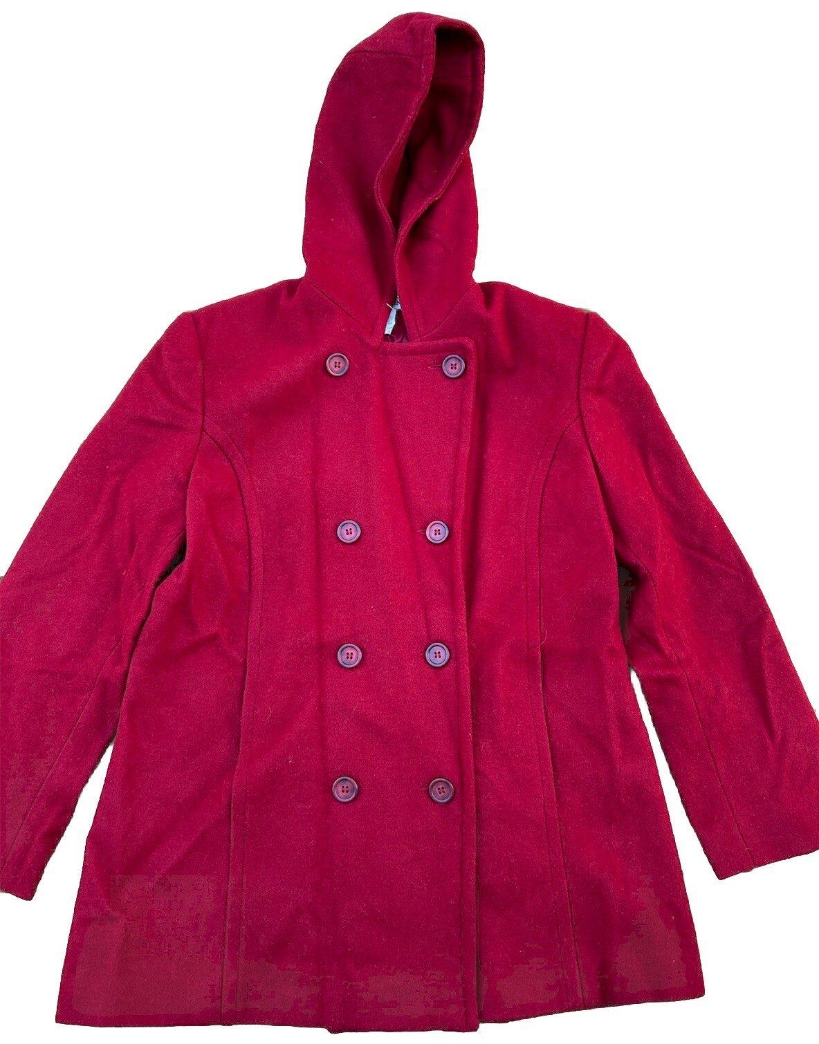 Seventh Avenue 100% Wool Coat Women’s Medium Hooded Lined Jacket