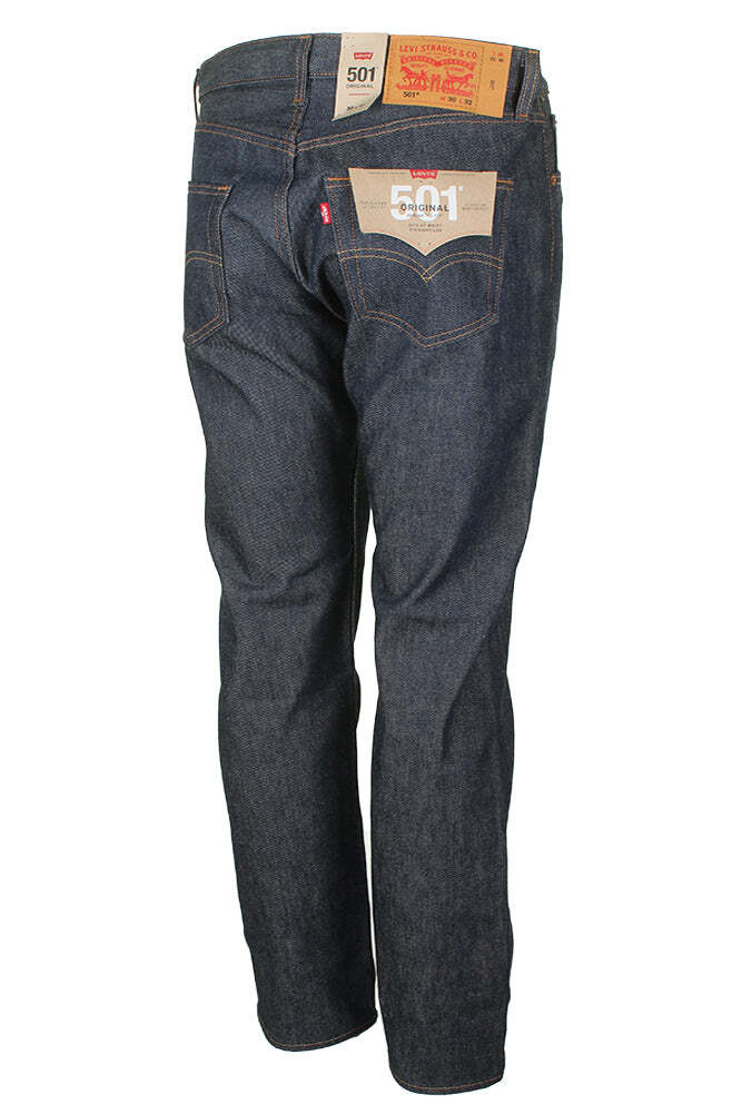 Levis 501 Original Shrink To Fit Button Fly Jeans Rigid Blue Black Many size
