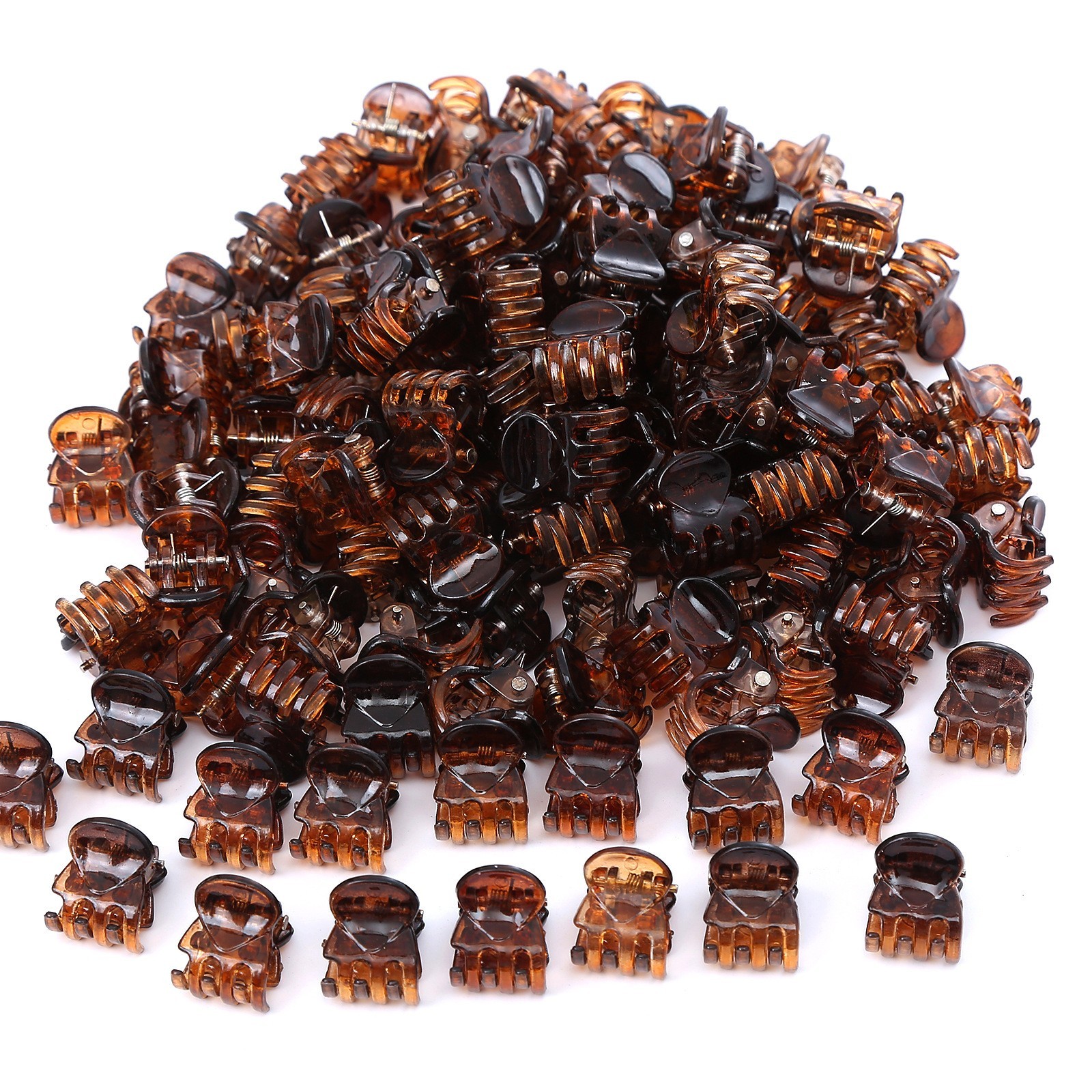 New 1CM 100Pcs/Set Hair Claw Clips for Women Girls Accessories Brown Gift Hot Sa