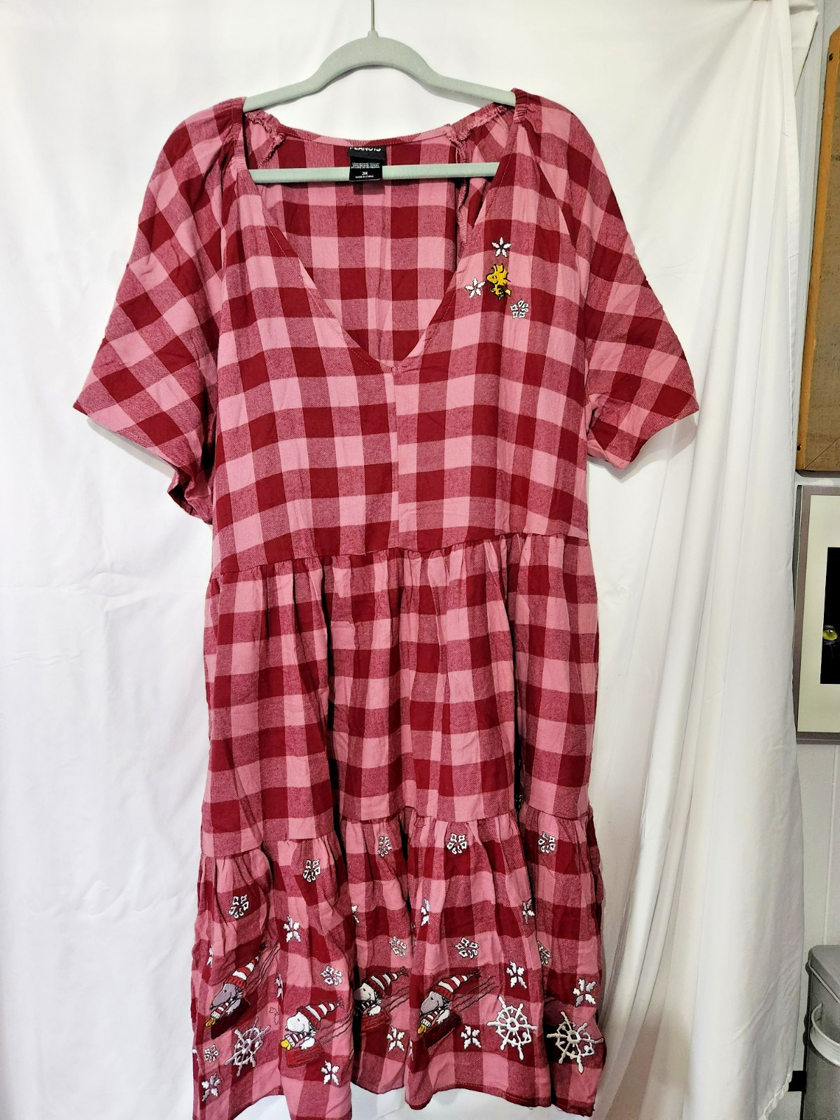 BoxLunch Exclusive Peanuts Snoopy Woodstock Christmas Dress 3X Holiday Dress