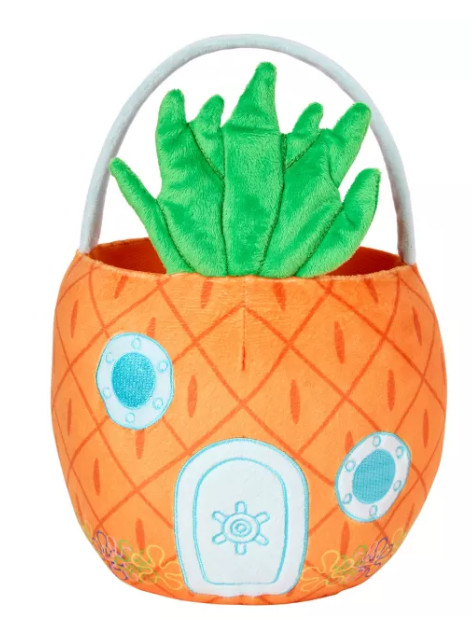 05081765 Spirit Halloween SpongeBob Pineapple Plush Treat Bucket 12 Inch