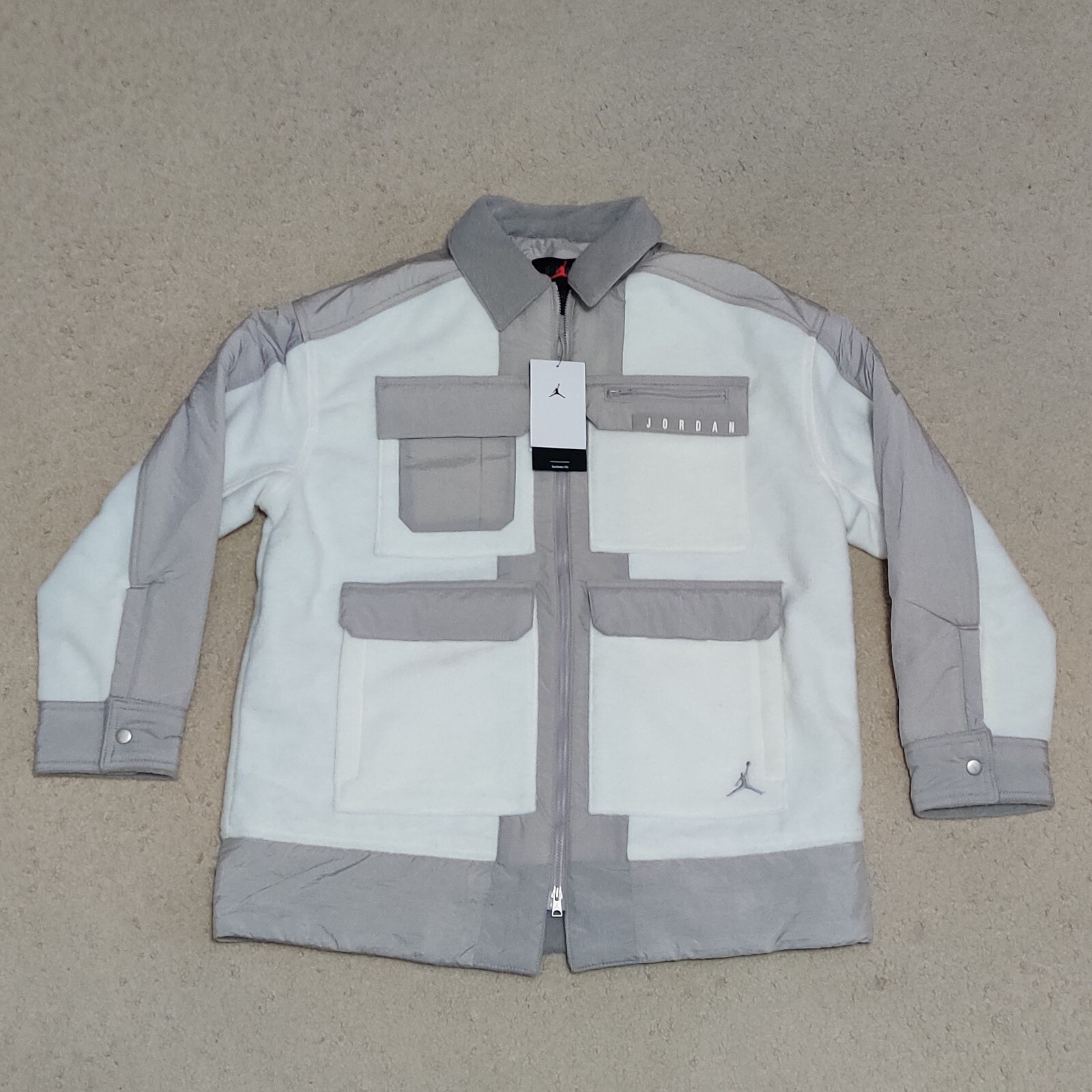 Jordan Cozy Girl Women\'s Jacket  Oversized Fit Summit White Multi Sz DJ2723-121
