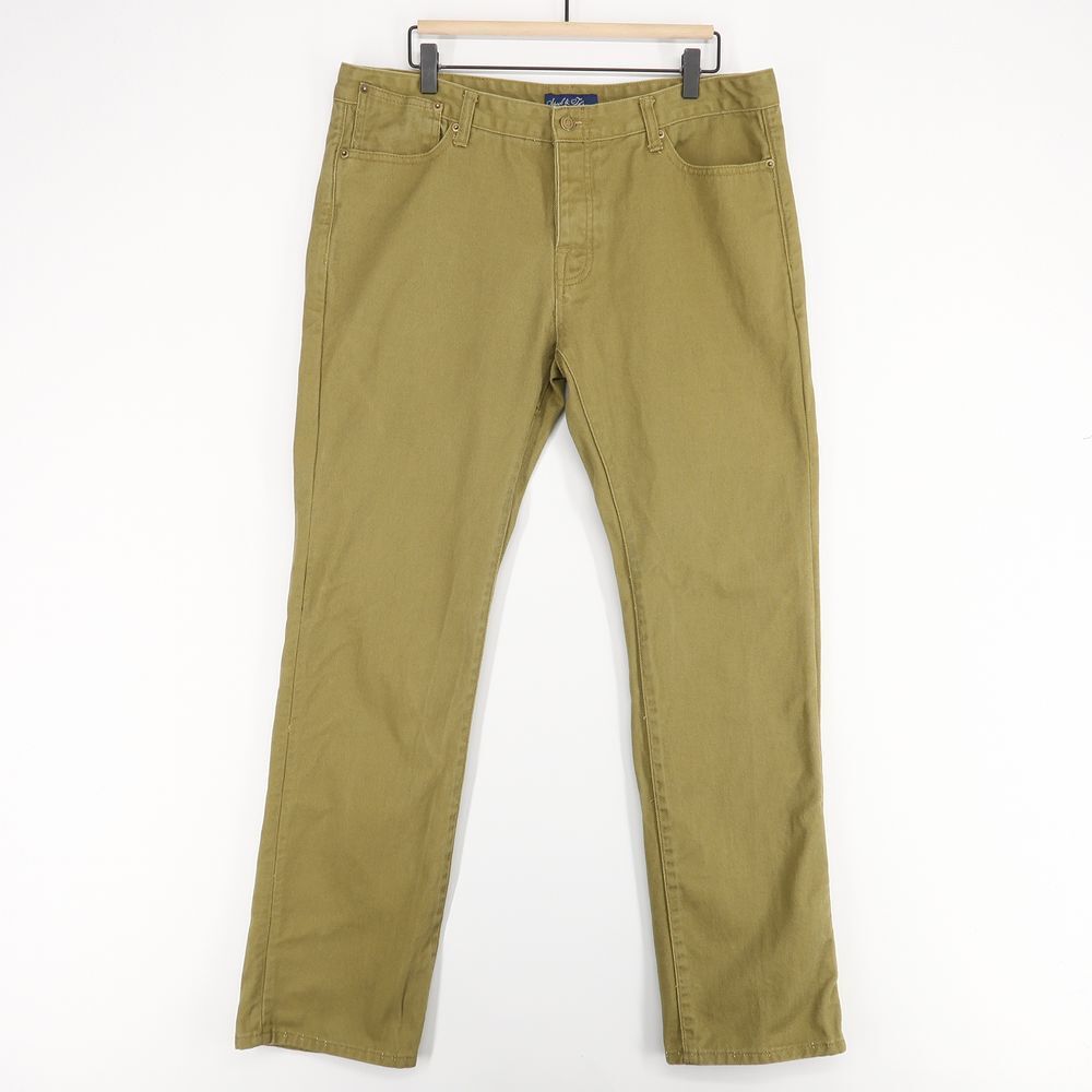 Spool & Thread Jeans Mens 36 Khaki Button Fly 100% Cotton