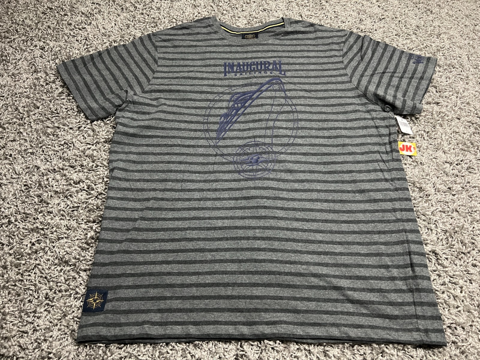 NEW Disney Cruise Line Shirt Adult XL Gray Mickey Mouse Wish Inaugural Sailings