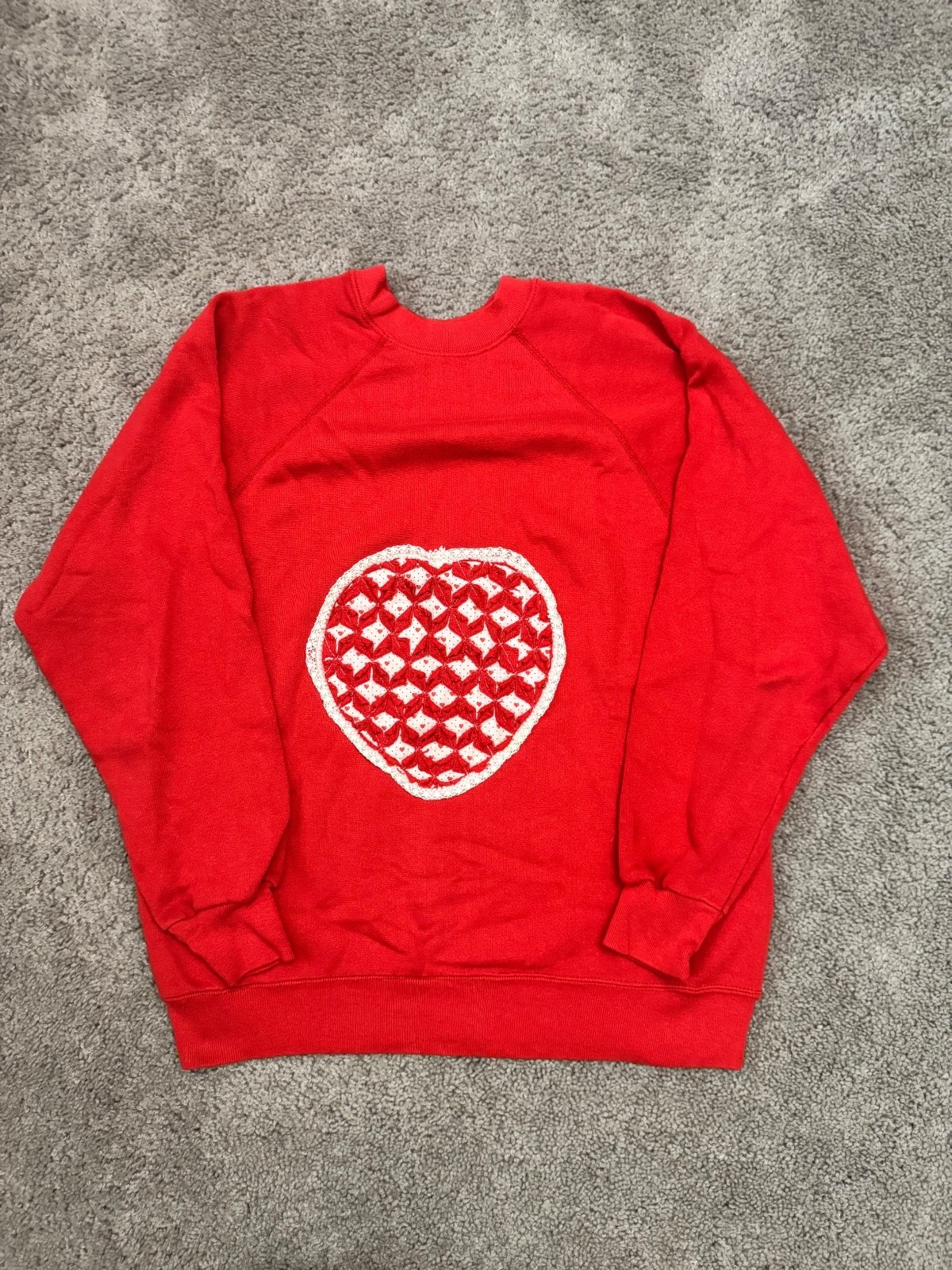 1980’s Handmade Heart Vintage Sweatshirt Size M