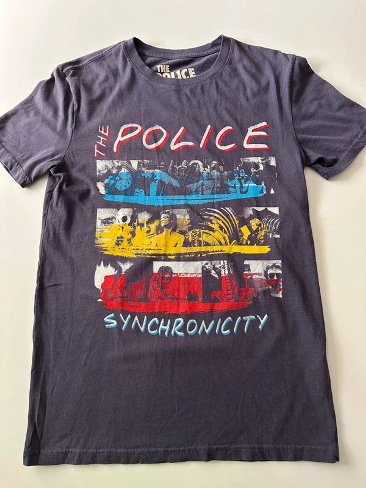 The Police Synchronicity Graphic T-Shirt Charcoal Gray Band Tee