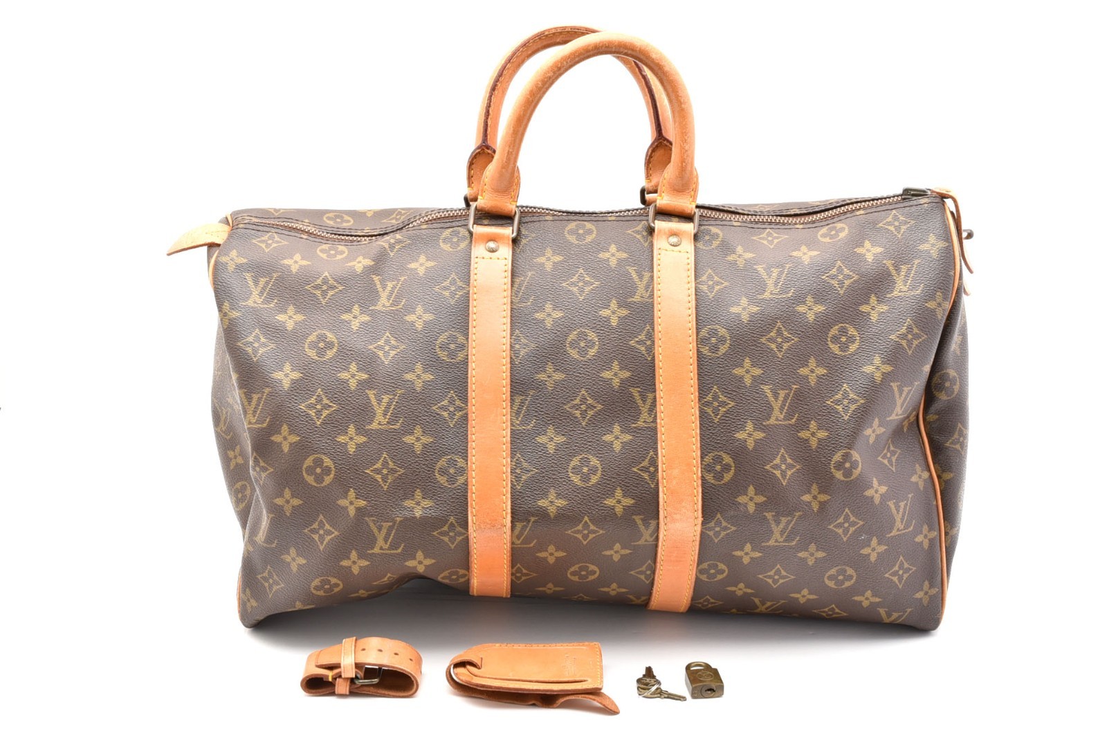 Louis Vuitton Keepall 45 Monogram Boston Travel Bag M41428 Authentic from Japan