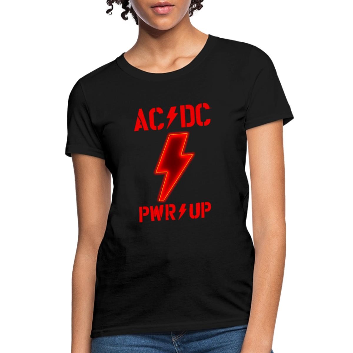 AC/DC Power Up Tour Logo PWR/UP With Backprint Women's T-Shirt
