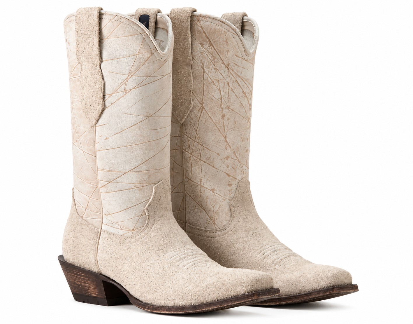 NIB ARIAT Yellowstone Shepard Mens Western Boot Cloud White Suede 8 EE Wide New
