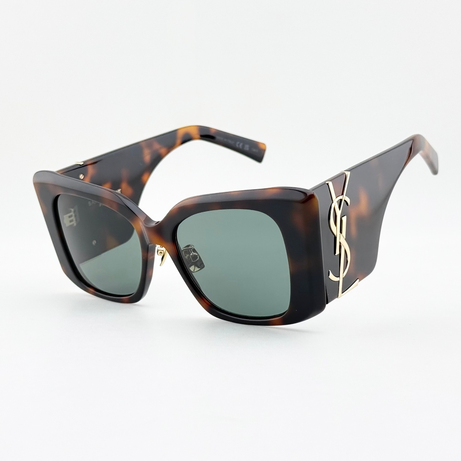 Saint Laurent SLM119/F BLAZE Havana Green Butterfly Sunglasses Women 53-19-135