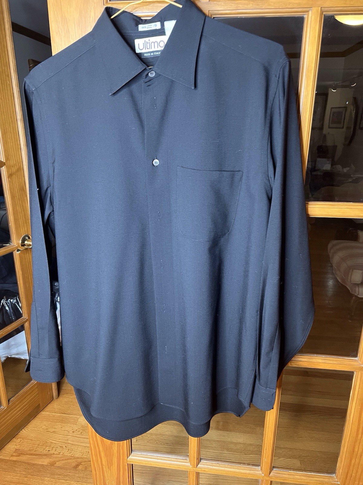 VTG ULTIMO Chicago Oak St Mens Dress Shirt Grey VERY RARE EXQUISITE 17/43