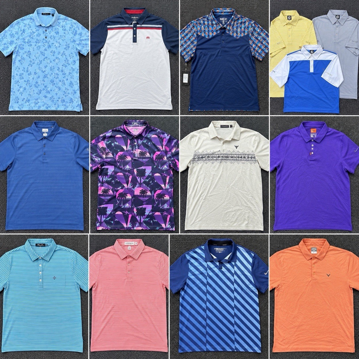 LOT OF 15 Men’s Polo’s Size XL Peter Millar Nike Callaway FootJoy Ralph Lauren