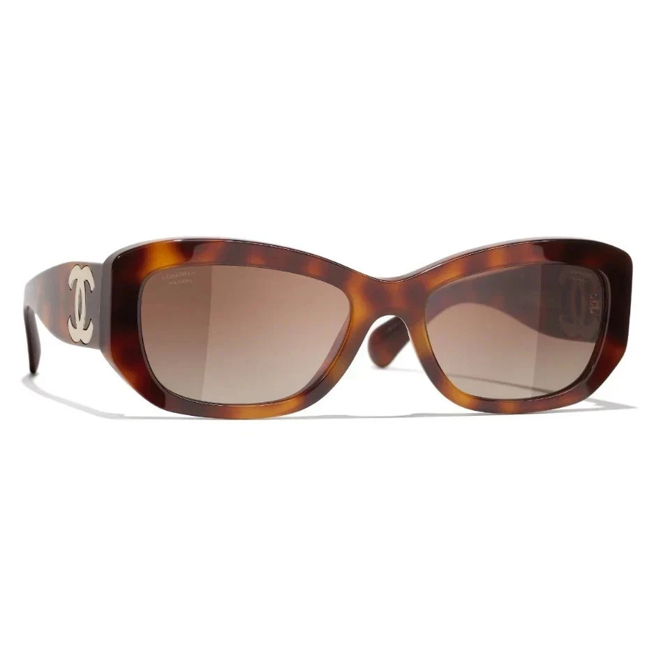 CHANEL 5493 Rectangle Women\'s Sunglasses Tortoise/Brown