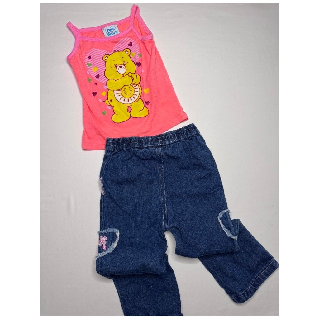 Vintage Care Bears Tank & Flare Jeans  2T