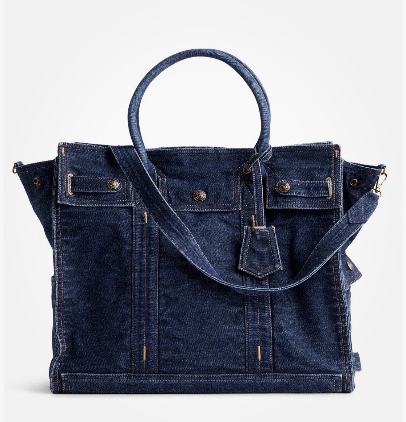 Gap Denim Five Pocket Tote Large Reed Krakoff, Dark Wash, NWT